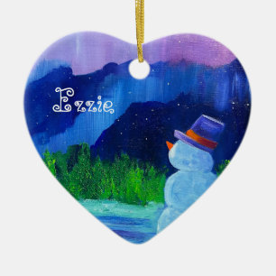 ezzie_we Liebe you Snowman Traumwelt Keramik Ornam Ornament