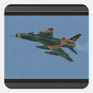 F100 Super Sabre Vietnamkriegsveteran Quadratischer Aufkleber
