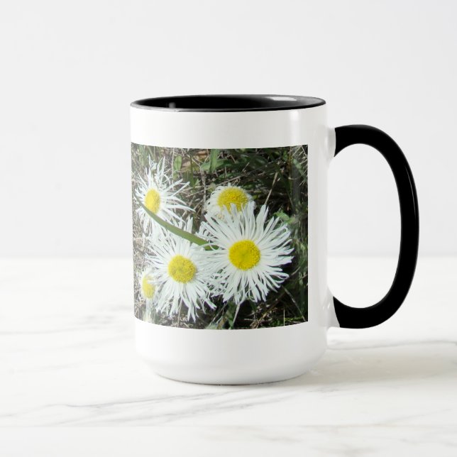 F10 Weiße Wildblumen Tasse (Rechts)