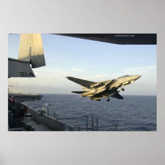 F14 startet von der USS Kitty Hawk Poster
