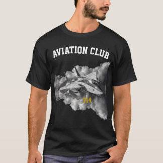 F14 Tomcat Aviation Club Pilot schwarz T-Shirt