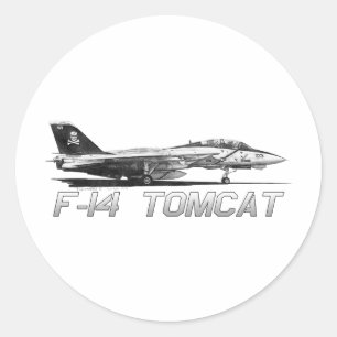 F14 Tomcat VF-103-Piratenflaggen - zeichnend Runder Aufkleber