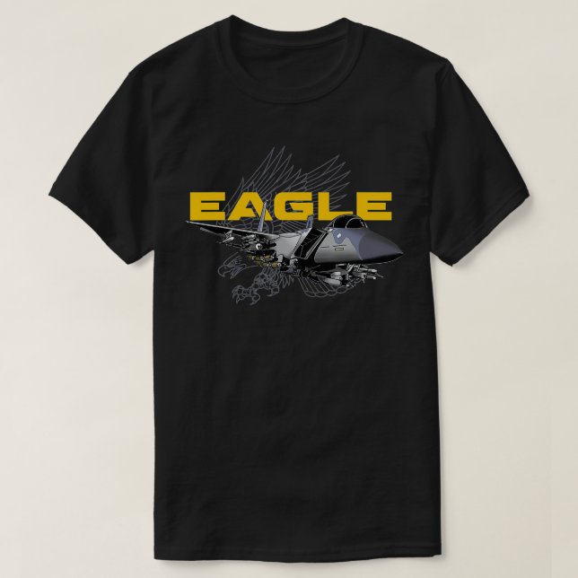 F15 Eagle Military Airplane  T-Shirt (Design vorne)