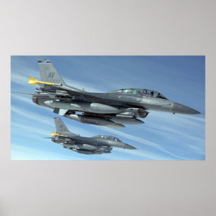F16 Bekämpfung der Falcon Military-Jets Poster