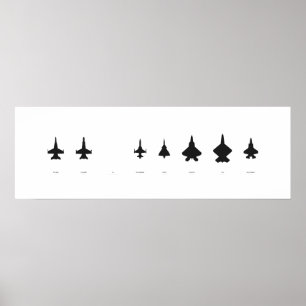 F17-35 Kämpfer Sihlouettes Poster