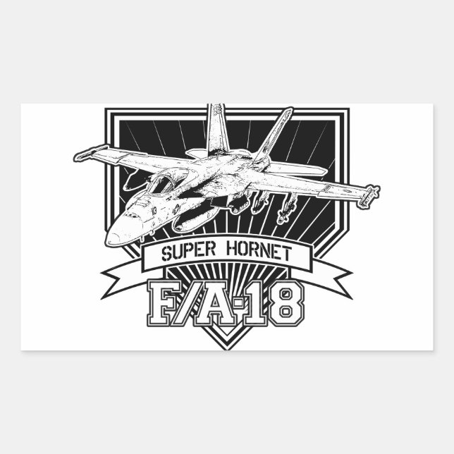 F18 Super Hornet Rechteckiger Aufkleber (Vorderseite)