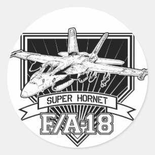 F18 Super Hornet Runder Aufkleber