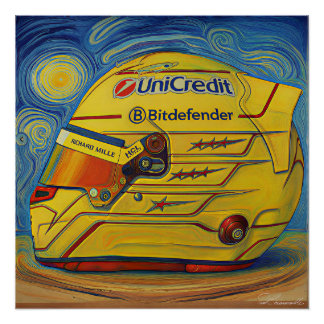 F1 Lewis Helmet Poster