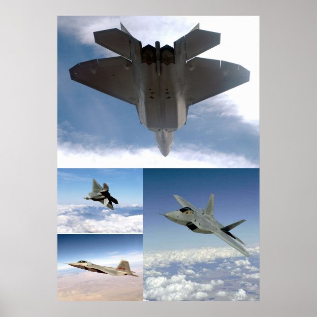 F22 Raptor Collage Poster (Vorne)