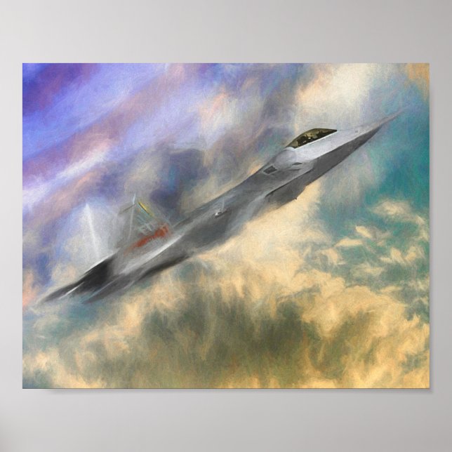 F22 RAPTOR JETS ÜBER AMERIKA POSTER (Vorne)