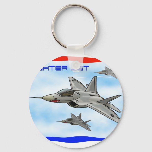 F22 Raptor Kampfflugzeug Schlüsselanhänger (Vorderseite)