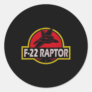 F22 Raptor Kampfpilot Flugzeug 4. Juli  Runder Aufkleber