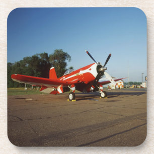 F2G-1D Super Corsair Flugzeug auf einer Luftfahrts Getränkeuntersetzer