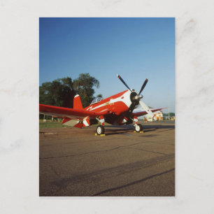 F2G-1D Super Corsair Flugzeug auf einer Luftfahrts Postkarte