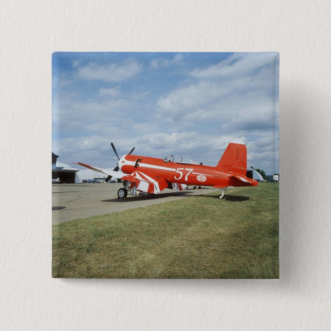 F2G-1D Superseeräuberflugzeug an der Flugschau Button (Vorderseite)