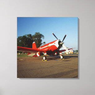 F2G-1D Superseeräuberflugzeug an einer Flugschau Leinwanddruck