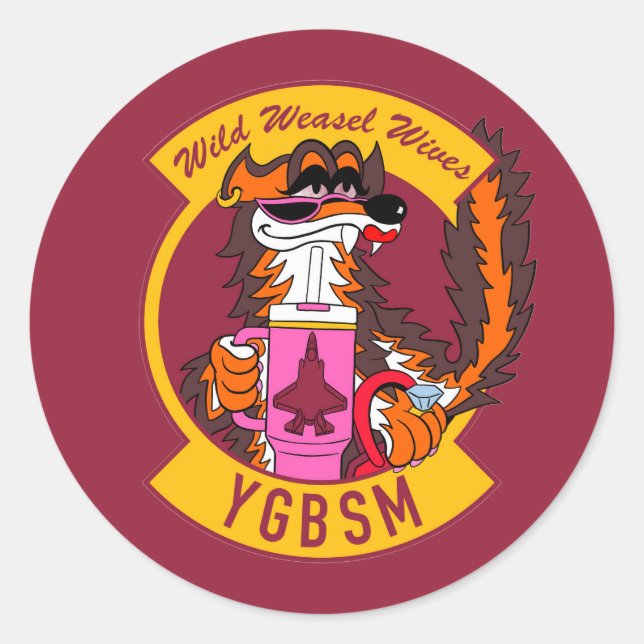 F35 Wild Weasel Wives Sticker (Vorderseite)