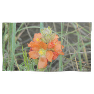 F40 Orange Wildblumen Scharlach-Malve Kissenbezug
