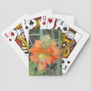 F40 Orange Wildblumen Scharlach-Malve Spielkarten