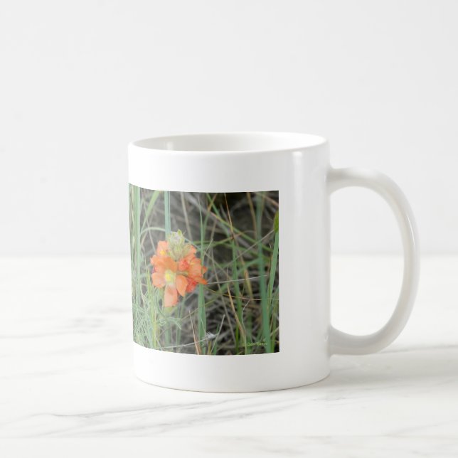 F40 Orangefarbene Wildblumen Kaffeetasse (Rechts)