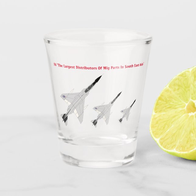 F4 Phantom Shot Glass Funny Schnapsglas (Vorderseite)