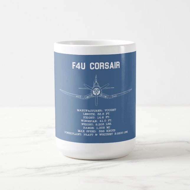 F4U CORSAIR STATION BLUEPRINT MUG (Centre)