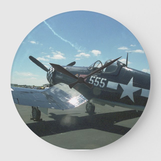 F4U-Korsair-Wall-Uhr Große Wanduhr (Vorderseite)