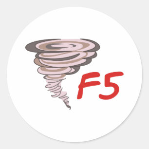F5 TORNADO RUNDER AUFKLEBER