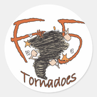 F5 Tornados Runder Aufkleber