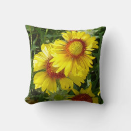 F6 Gelbe Wildblumen Gaillardia Kissen