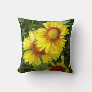 F6 Gelbe Wildblumen Gaillardia Kissen