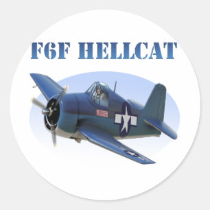 F6F Grumman Hellcat Runder Aufkleber