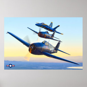 F6F HELLCAT, F8F BEARCAT und F/A-18C HORNET Poster