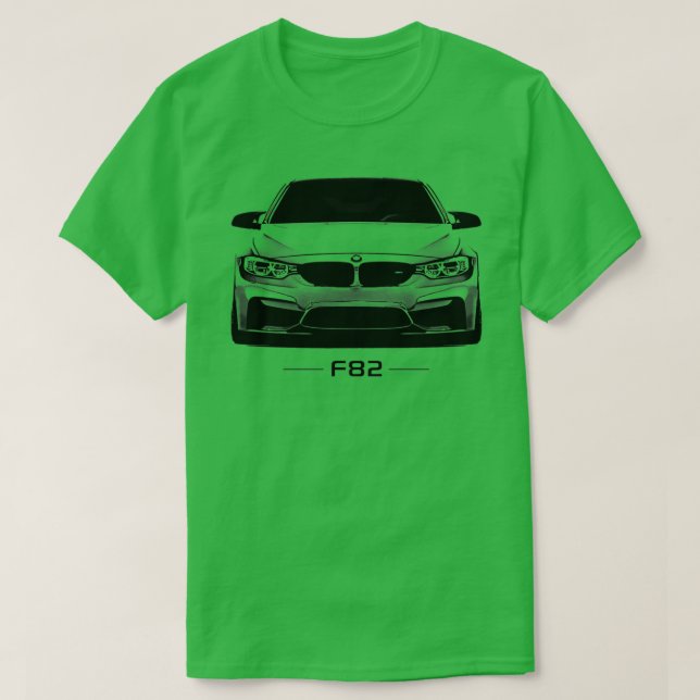 F82 in Schwarz und Weiß T-Shirt (Design vorne)