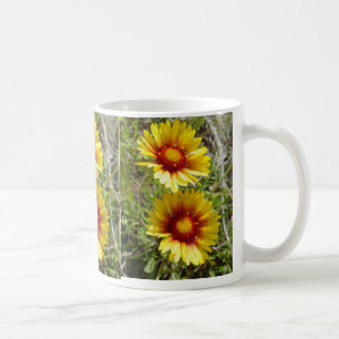 F8 Gelbe Wildblume Gaillardia Kaffeetasse