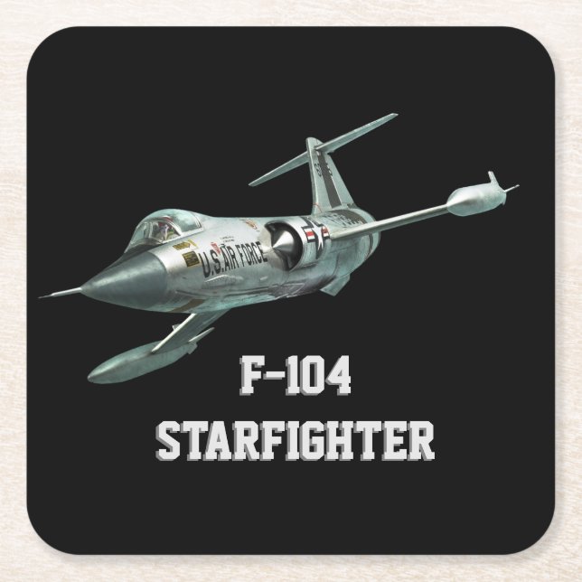 F-104 Starfighter ペーパーコースター Rechteckiger Pappuntersetzer (Vorderseite)