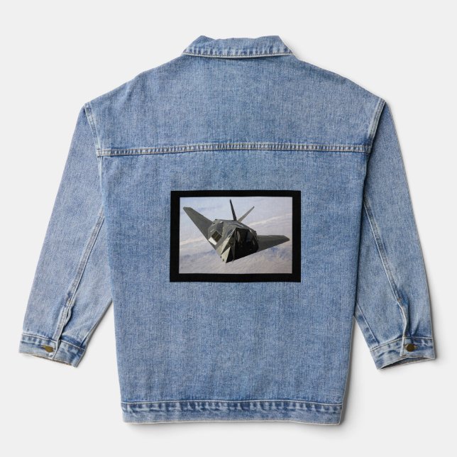 F-117 Nighthawk Stealth Bomber Jeansjacke (Rückseite)