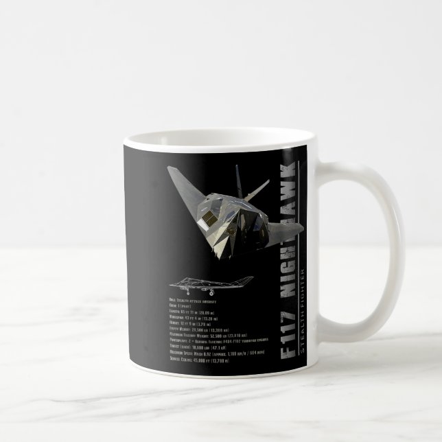 F-117 Nighthawk-Tarnkämpfer-Spezifikation  Kaffeetasse (Rechts)