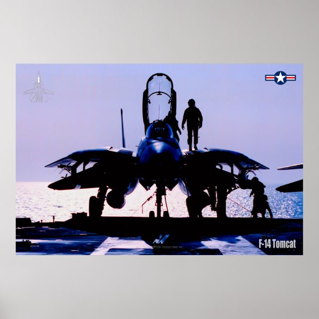 F-14 POSTER "PRÉFLIGHT" TOMCAT (Devant)