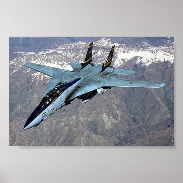 F-14 Tomcat avec ailes non balayées Poster (Devant)