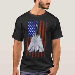 F 14 Tomcat Jet Fighter Vintage Flagge T-Shirt