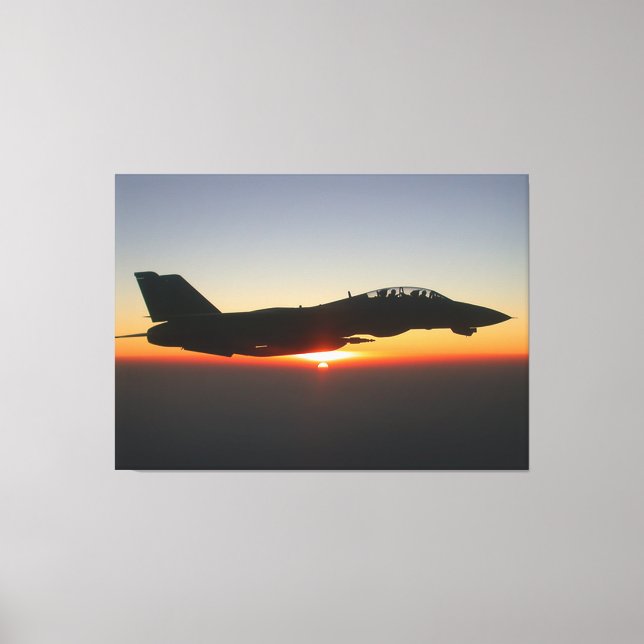 F-14 Tomcat Kampfjet über Afghanistan Leinwanddruck (Vorderseite)