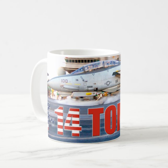 F-14 TOMCAT "LAUNCH" KAFFEETASSE (Vorderseite Links)