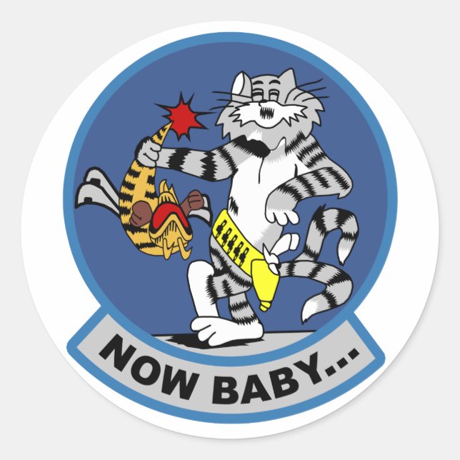 F-14 Tomcat Runder Aufkleber (Vorderseite)