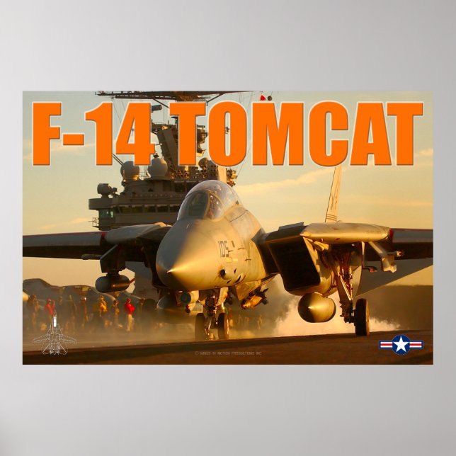 F-14 TOMCAT "SUNSET LAUNCH" POSTER (Vorne)