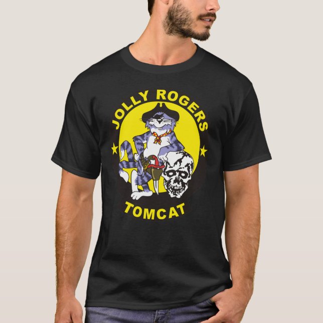 F-14 Tomcat VF-84-Piratenflaggen T-Shirt (Vorderseite)