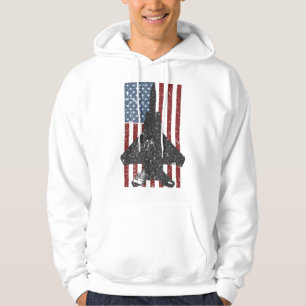 F-15 Eagle-Jagdflugzeug Vintage-Farbe Amerikanisch Hoodie
