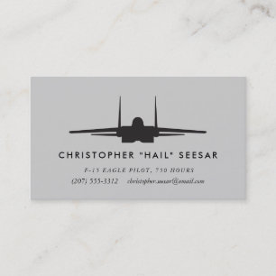 F-15 mächtiger Eagle Pilot Visitenkarte