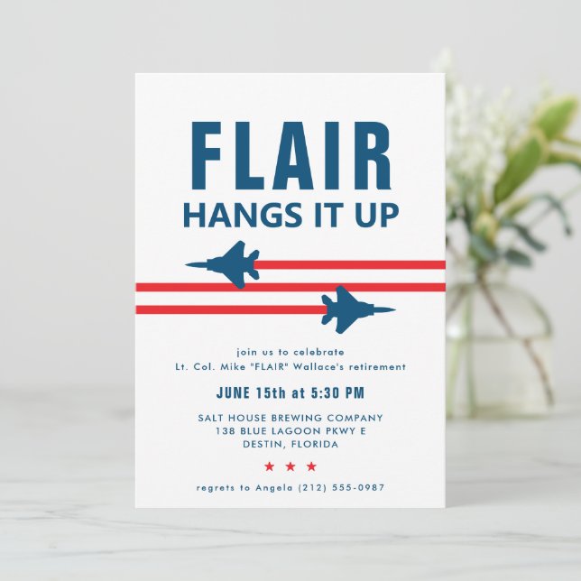 F-15 Party Einladung für Kampfjets (Stehend Vorderseite)
