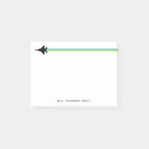 F-15 Stripter Jet Individuelle Name Notepad Post-it Klebezettel